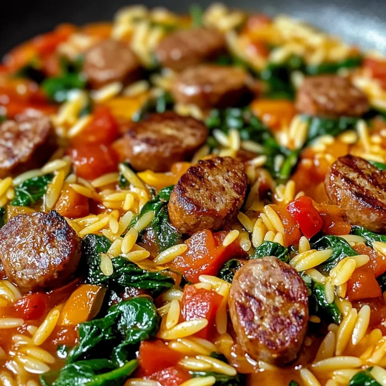 Poêlée Saucisse et Orzo