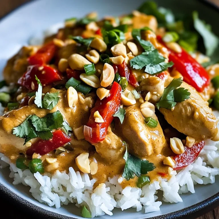 Poulet thaï sauce cacahuète