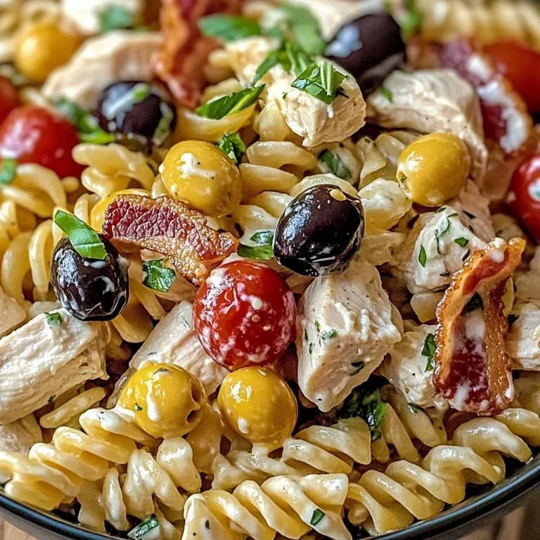 Salade de poulet et pâtes