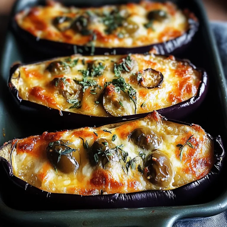 Aubergines gratinées mozzarella olives
