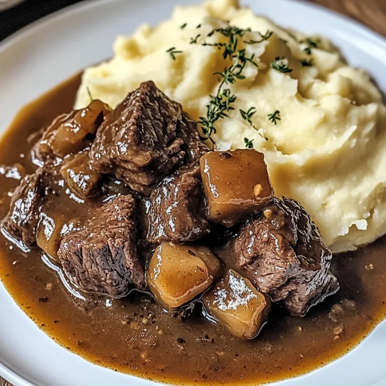 Bœuf Braisé en Sauce avec Purée Maison