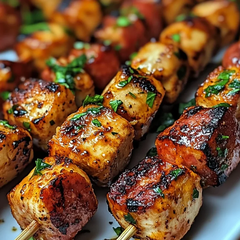 Brochettes de Poulet au Chorizo & Herbes