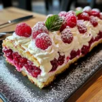 Bûche au Mascarpone et à la Framboise