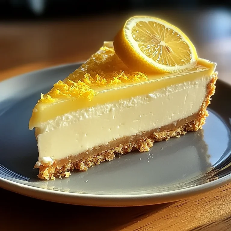 Cheesecake Citron Sans Cuisson