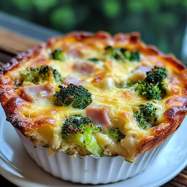 Clafoutis salé brocoli jambon de poulet