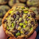 Cookies pistache et pépites de chocolat noir