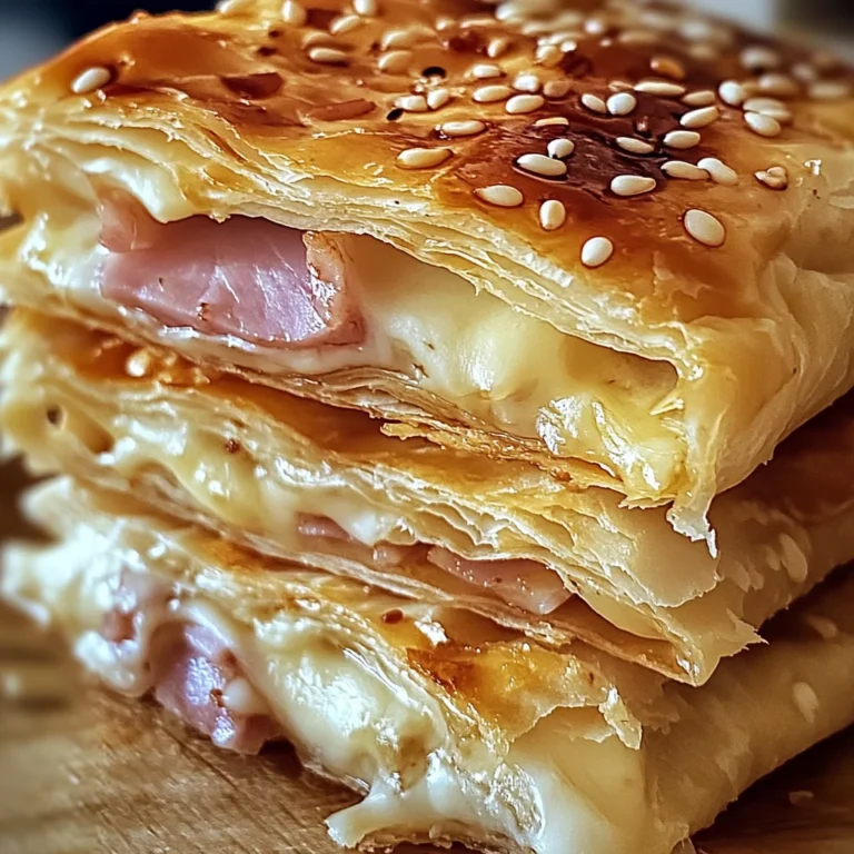 Feuilletés Croustillants au jambon de poulet et Fromage