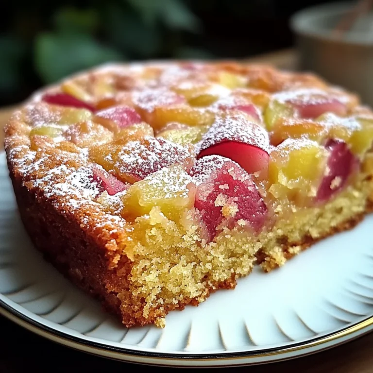 Gâteau à la rhubarbe