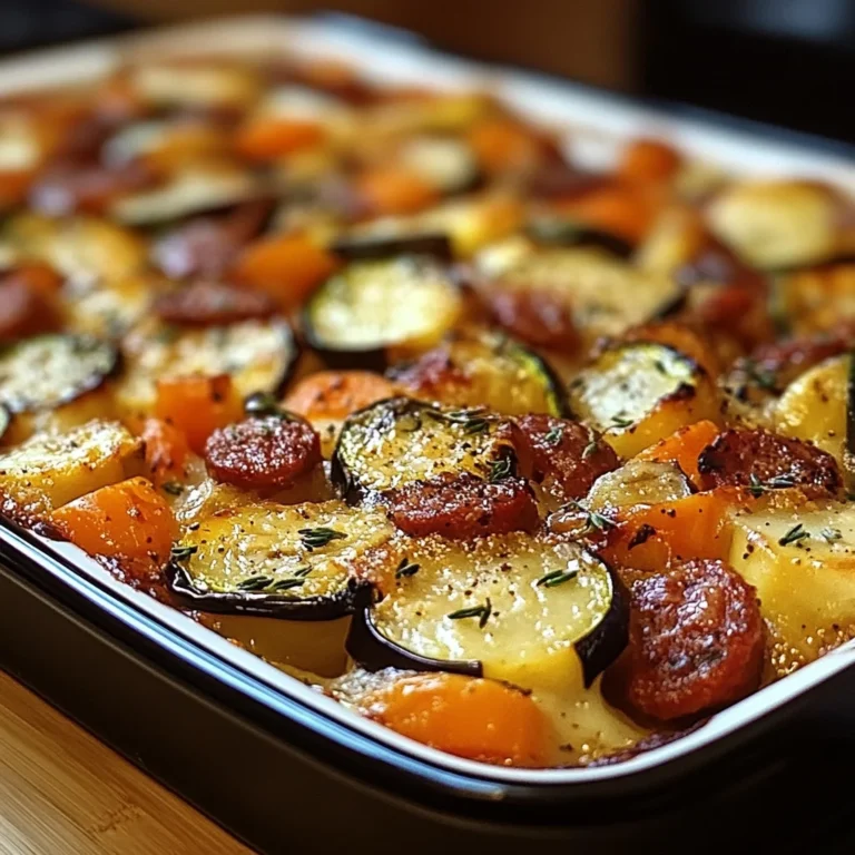 Gratin de légumes au paprika et chorizo