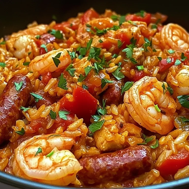 Jambalaya créole au poulet, crevettes et saucisses