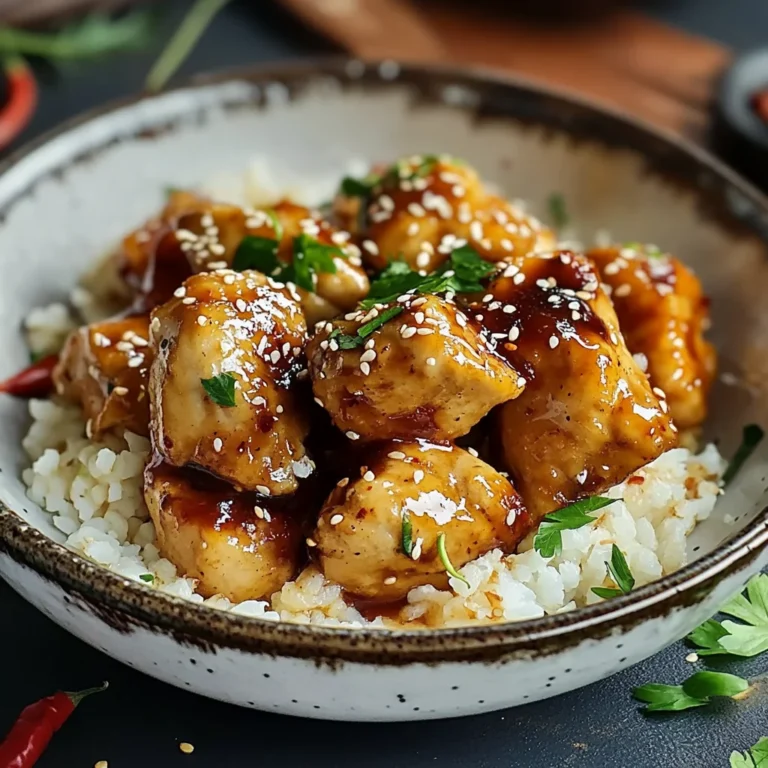 Poulet caramélisé savoureux