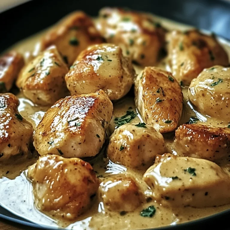 Poulet crémeux à la moutarde et au vinaigre de cidre blanc