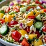 Salade d’orzo arc-en-ciel