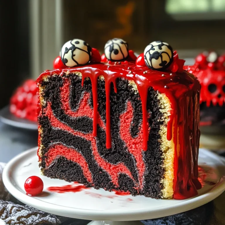 Spooky Halloween Marble Cake