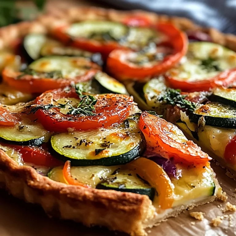 Tarte aux légumes colorés