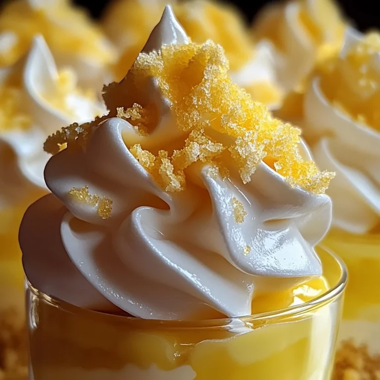 Verrines Citron & Meringue Croquante